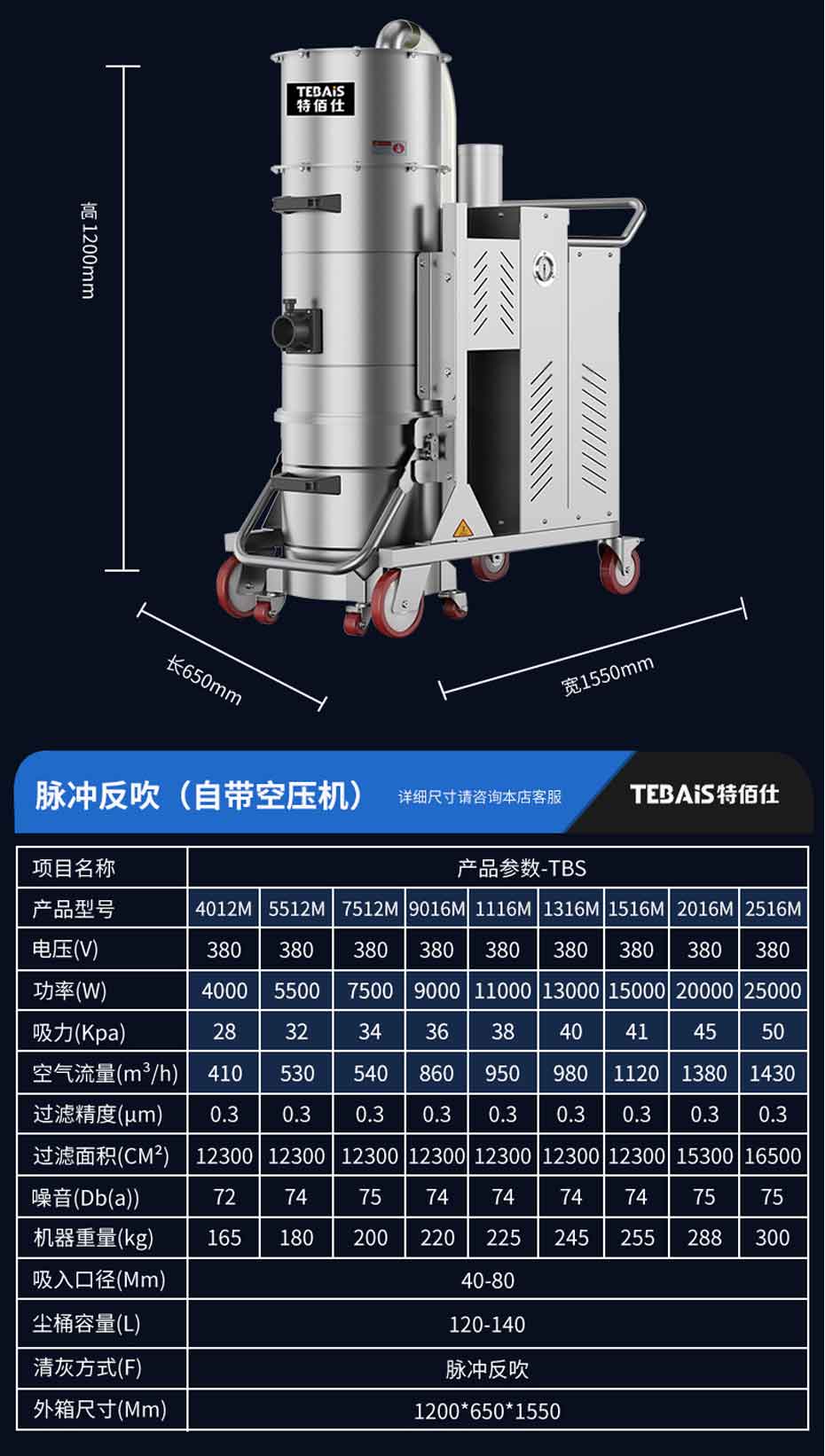 TBS-75M 脈沖式吸塵器